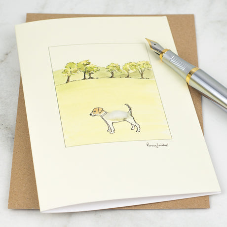 Jack Russell & Trees greetings card