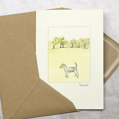 Jack Russell & Trees greetings card