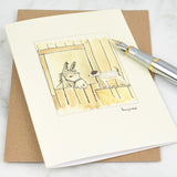 Jack Russell & Donkey In Stable greetings card