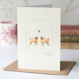 Pugs in Love greetings card