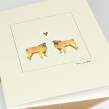 Pugs in Love greetings card