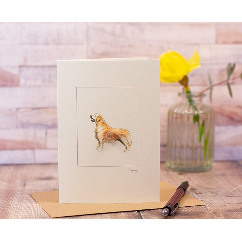 Golden Retriever greetings card