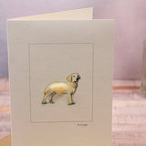Golden Labrador greetings card