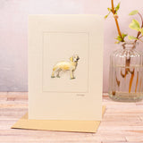 Golden Labrador greetings card