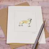 Golden Labrador greetings card