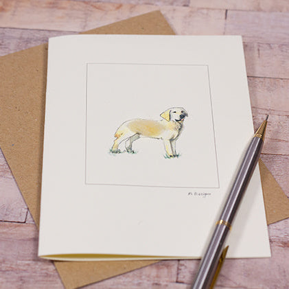 Golden Labrador greetings card