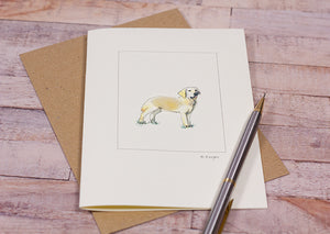 Golden Labrador greetings card