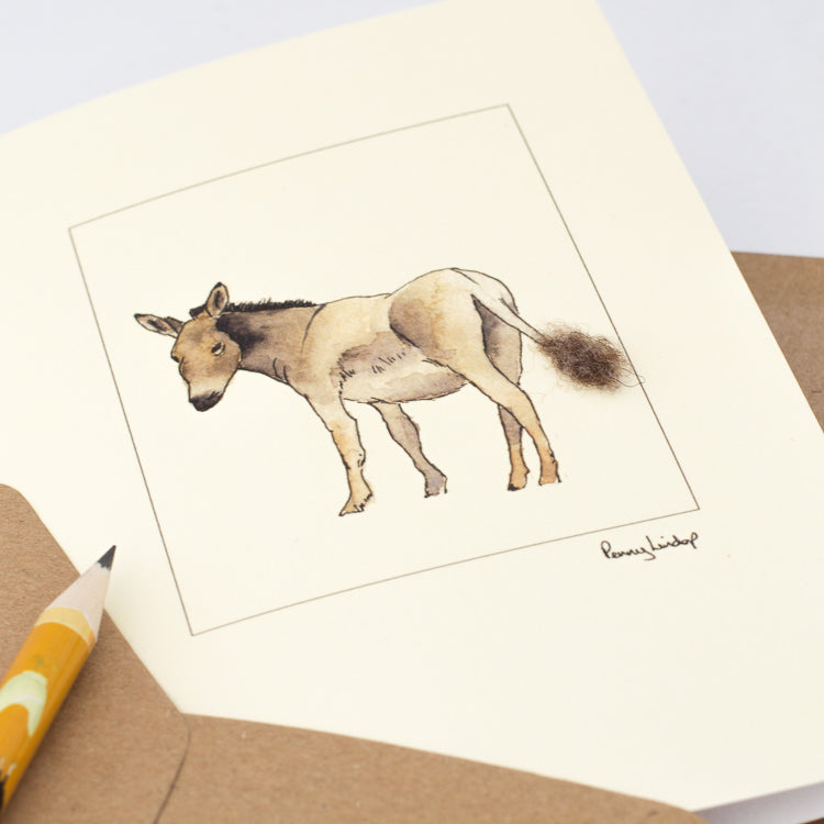 Donkey greetings card