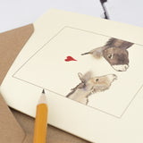 Donkey in love card