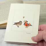 Mandarin Ducks in love greetings card