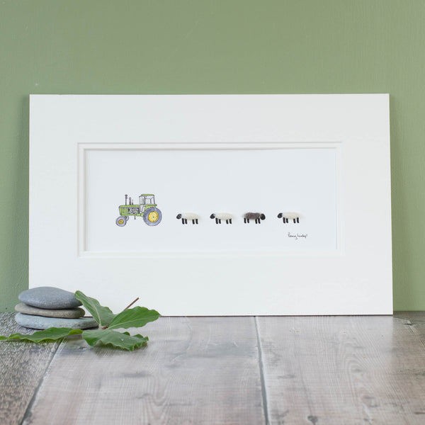 John Deere and Sheep bespoke Print - Medium