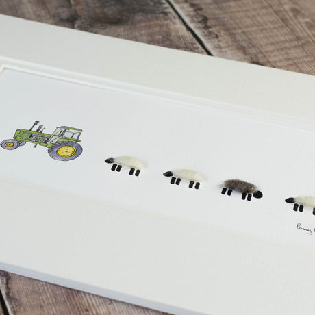 John Deere and Sheep bespoke Print - Medium