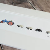 Blue Ford Tractor and Sheep bespoke Print - Medium
