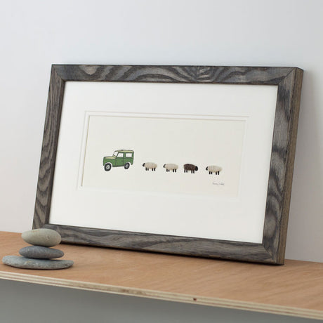 Land Rover and Sheep bespoke Print - Medium