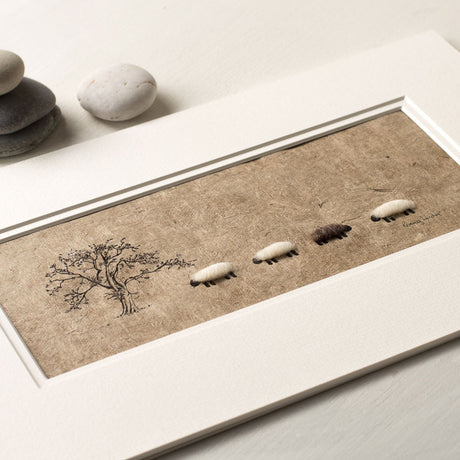 Sheep And Tree Print