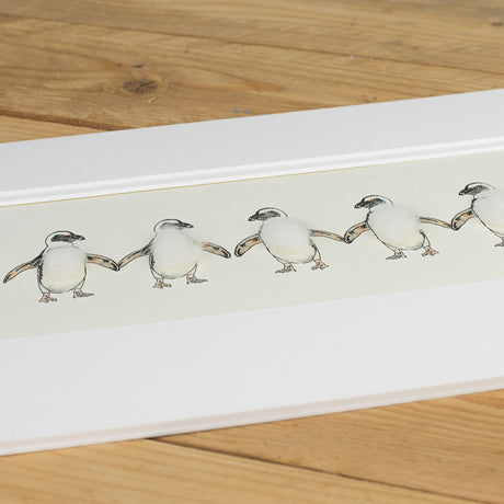 Penguins bespoke print - 5 Jackass penguins in a row