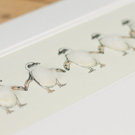 Penguins bespoke print - 5 Jackass penguins in a row
