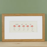 Flamingos in a row bespoke print