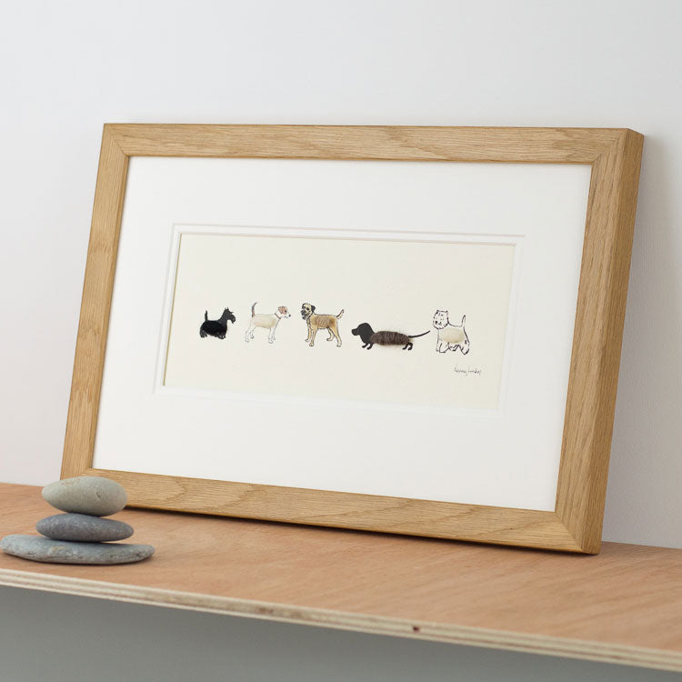 Bespoke Dogs Print - 5 Little Dogs in a Row