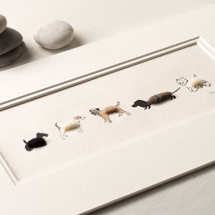 Bespoke Dogs Print - 5 Little Dogs in a Row