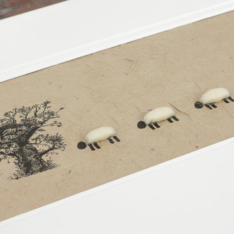 Oak Tree and Sheep Print - Long