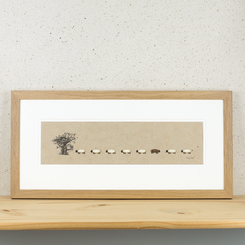 Oak Tree and Sheep Print - Long