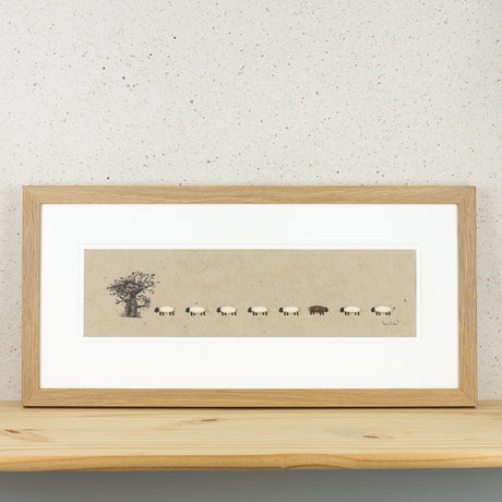 Oak Tree and Sheep Print - Long