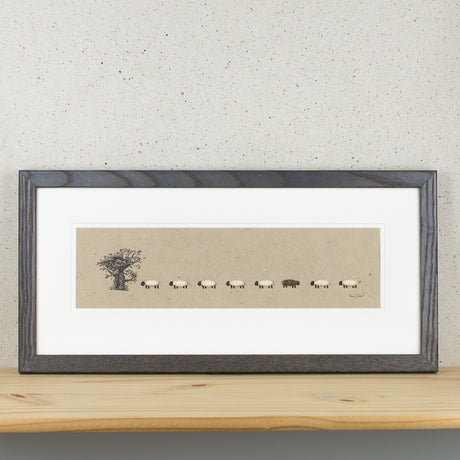 Oak Tree and Sheep Print - Long