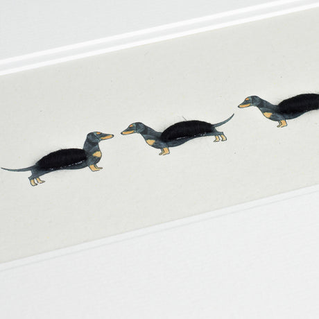 Dachshunds -  Long row of Dachshunds print