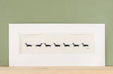 Dachshunds -  Long row of Dachshunds print