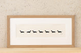 Dachshunds -  Long row of Dachshunds print