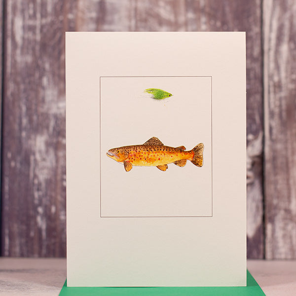 Brown Trout greetings card