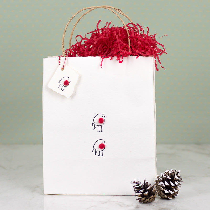 Robin Christmas Gift Bag, large