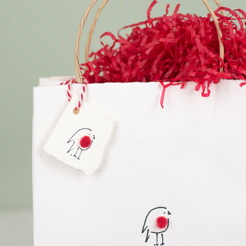 Robin Christmas Gift Bag, large