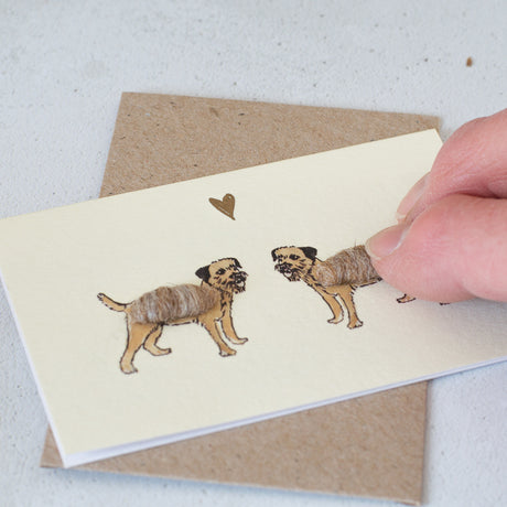 Boxed Collection of Mini Border Terrier cards - 8 cards