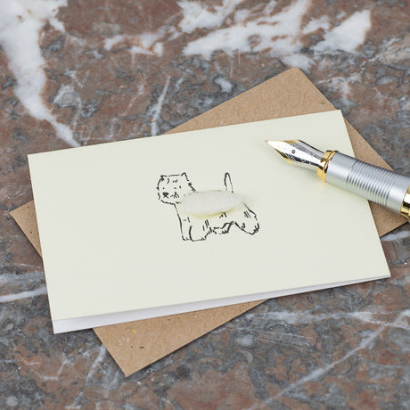 Boxed Collection of Mini Westie Dog cards - 8 cards