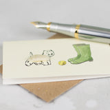 Boxed Collection of Mini Westie Dog cards - 8 cards