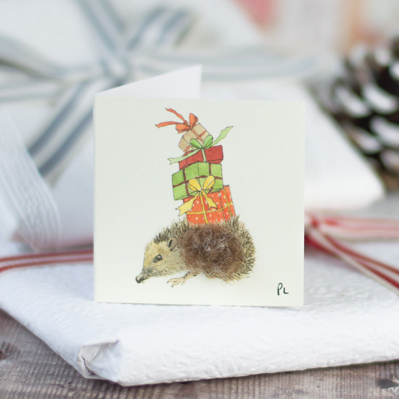 Christmas Gift Tags, Hedgehog, pack of 4