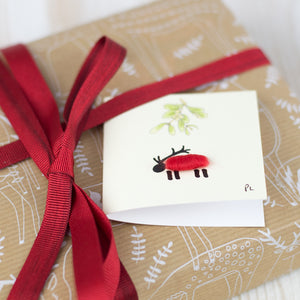 Christmas Gift Tags, Reindeer Sheep, pack of 4