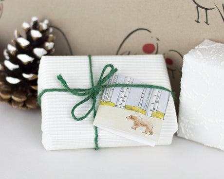 Christmas Gift Tags, Winter Woodland Animals, pack of 8