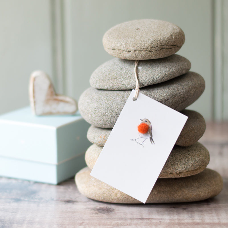 Gift Tags with Robin, pack of 6