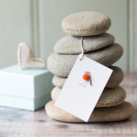 Gift Tags with Robin, pack of 6