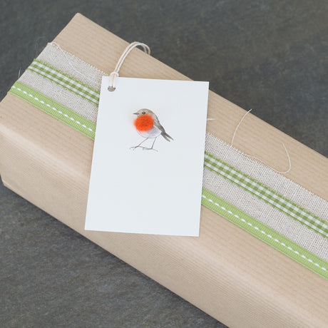 Gift Tags with Robin, pack of 6