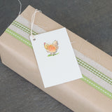 Pack of 6 Gift Tags with Hen, pack of 6