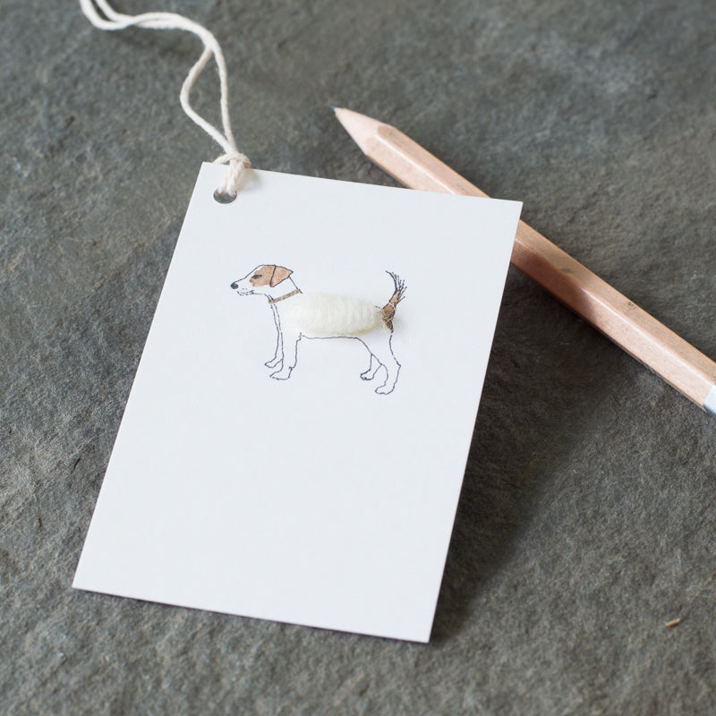 Gift Tags with Jack Russell , pack of 6