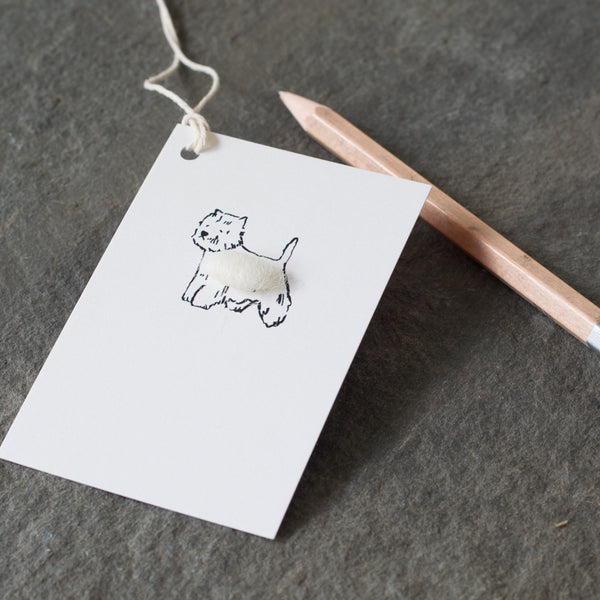 Gift Tags with Westie, pack of 6