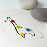 Nursery giraffe greetings card