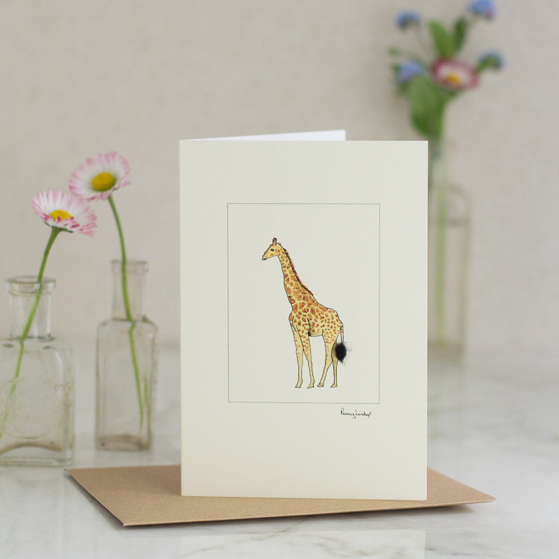 Giraffe greetings card