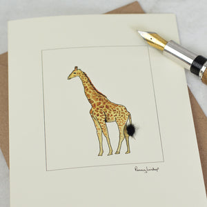 Giraffe greetings card