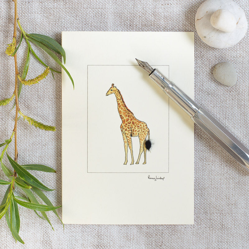 Giraffe greetings card